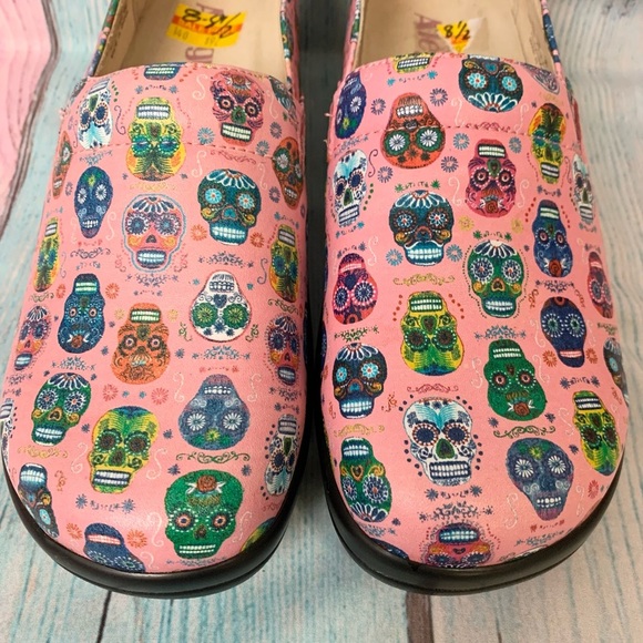 Womens sugar skulls Alegria clogs size 38 (8.5) - Picture 4 of 10